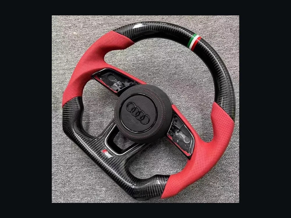 Audi A4 12 O'Clock Carbon Fiber Wheel — Custom Steering Wheel