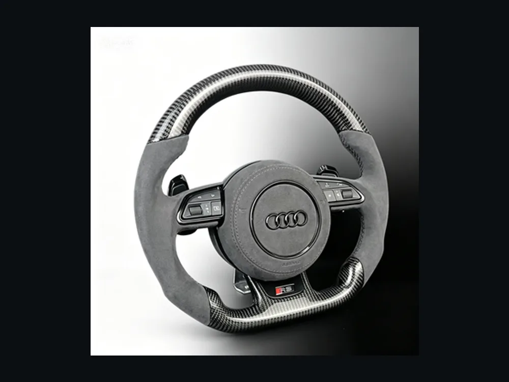 Audi A7 Gloss Carbon Fiber Wheel — Custom Steering Wheel