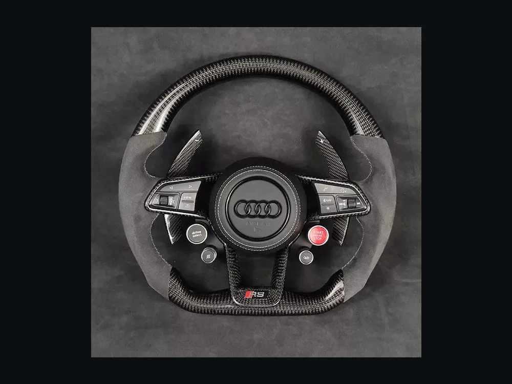Audi Model S Gloss Carbon Fiber Wheel | NIEVELT Audi Model S Gloss Carbon Fiber Wheel — Custom Steering Wheel