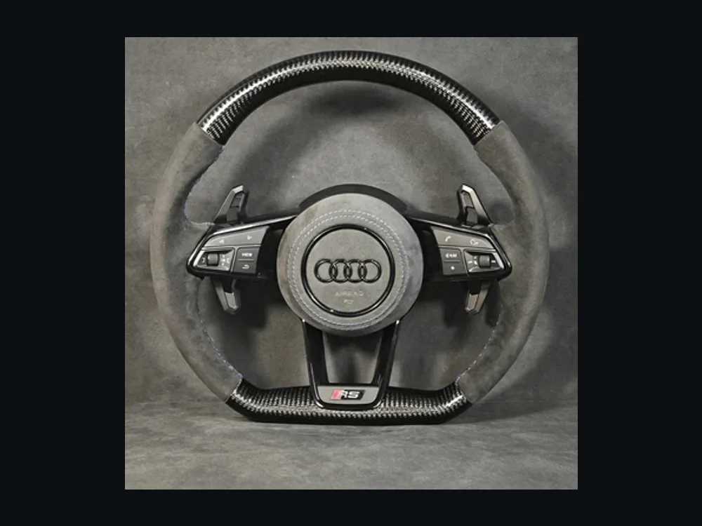 Audi RS4 Matte Carbon Fiber Wheel — Custom Steering Wheel