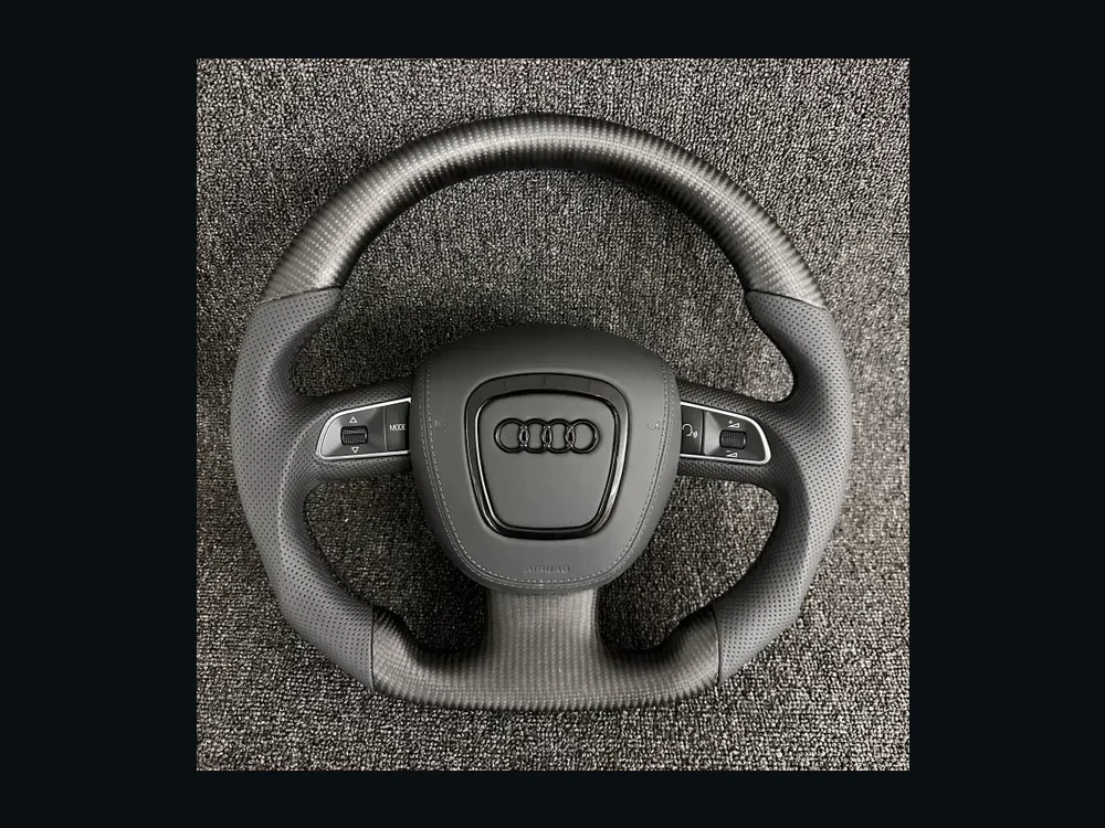 Audi A3 Matte Carbon Fiber Wheel — Custom Steering Wheel