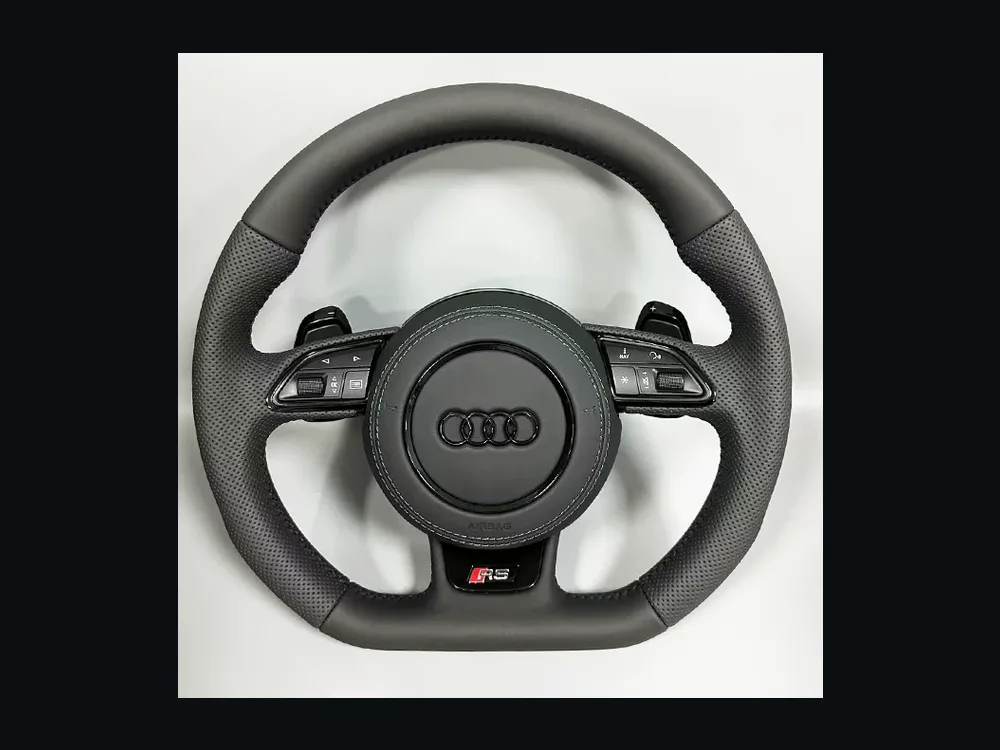 Audi Model S Spliced Leather Wheel — Custom Steering Wheel
