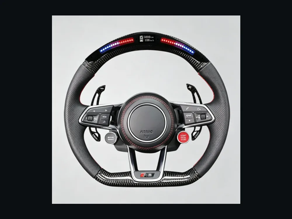 Audi LED Carbon Fiber Steering Wheel — Custom Steering Wheel