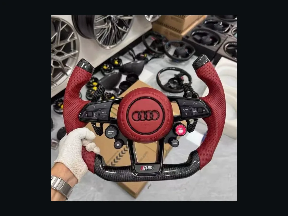 Audi A3 Racing Carbon Fiber Wheel — Custom Steering Wheel