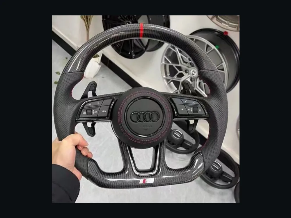 Audi A4 Carbon Fiber Steering Wheel — Custom Steering Wheel