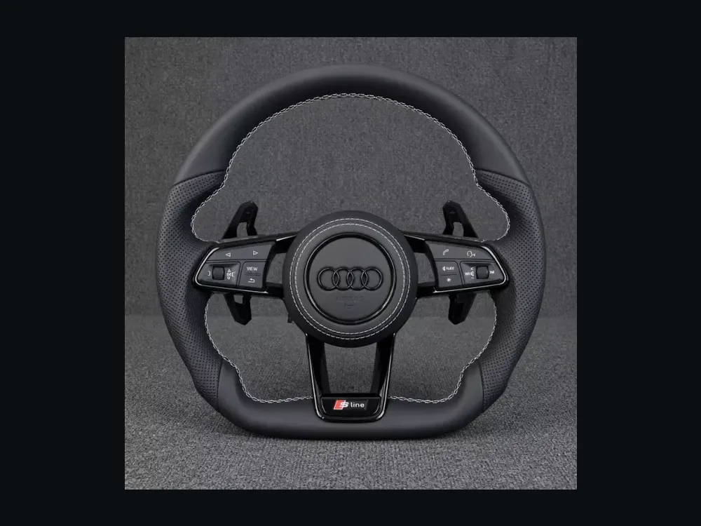 Custom Nappa leather Steering Wheel for Audi R8 Type42 Type4S 2006 2024 Coup Spyder — Custom Steering Wheel