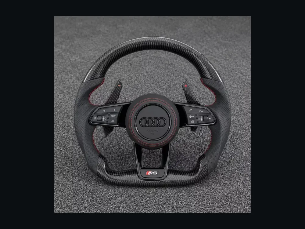 Custom Real Carbon Fiber Steering Wheel for Audi A4 S4 RS4 A5 Coupe Sportback S5 RS5 B5 B6 B7 8T 8F F5 1996 2026 — Custom Steering Wheel