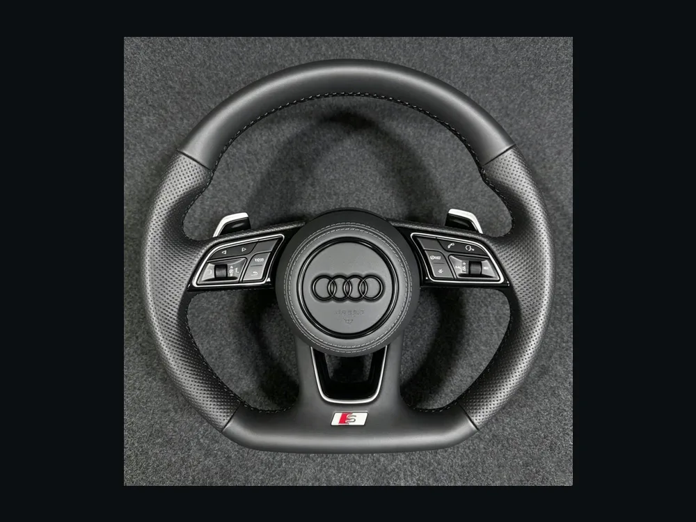Custom Nappa Genuine Leather Steering Wheel for Audi TTS TTRS TT Coupe Roadster 1998 2026 | NIEVELT Custom Nappa Genuine Leather Steering Wheel for Audi TTS TTRS TT Coupe Roadster 1998 2026 — Custom Steering Wheel
