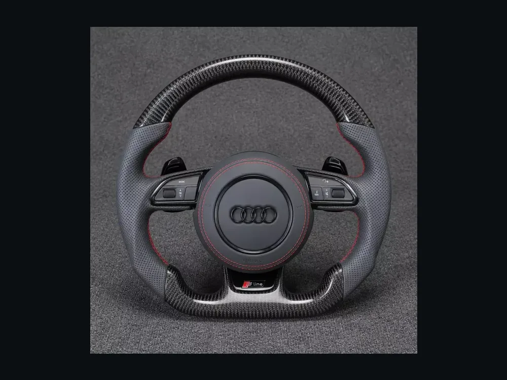 Audi A6 S6 RS6 A7 S7 RS7 Sportback C4 C5 C6 C7 C8 G4 1994 026 Custom Real Carbon Fiber Steering Wheel — Custom Steering Wheel
