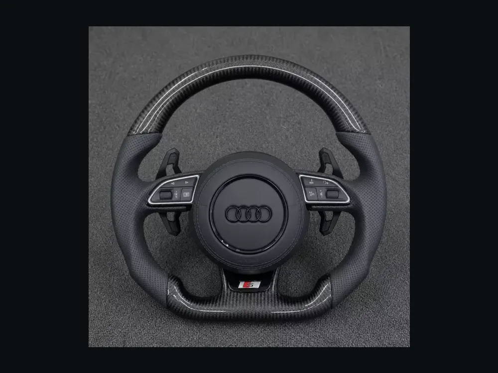 Audi A8 S8 D2 D3 D4 D5 Custom Real Carbon Fiber Steering Wheel 1994 2026 — Custom Steering Wheel