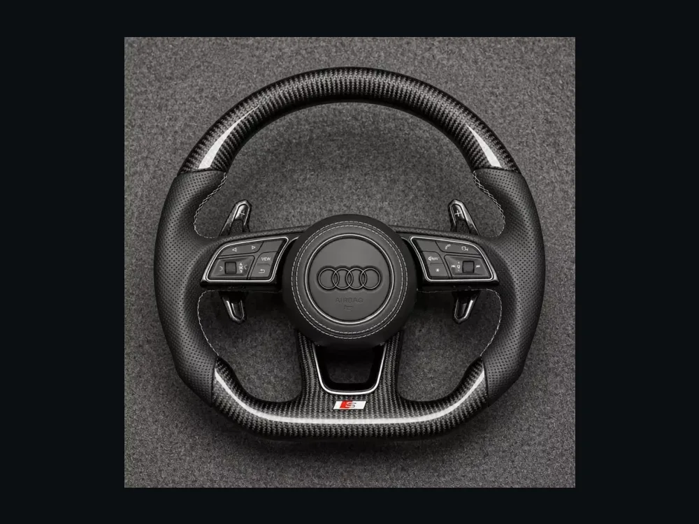 Audi A8 D2 D3 D4 D5 1994 2026 Custom Real Carbon Fiber Steering Wheel 1994 2026 — Custom Steering Wheel