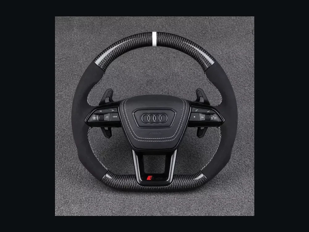 Audi Custom Real Carbon Fiber Steering Wheel A8 D2 D3 D4 D5 Q5 1994 2026 1994 2026 — Custom Steering Wheel