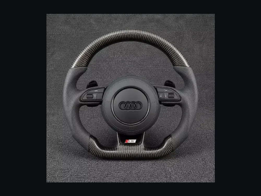 Custom Genuine Carbon Fiber Napa leather Steering Wheel for Audi Q5 SQ5 8R FY 2008 2026 Sportback